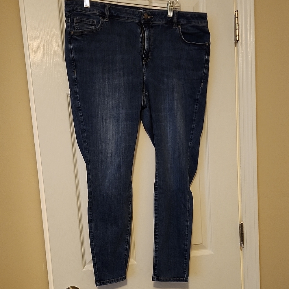 Lane Bryant Dark Blue Skinny Jeans